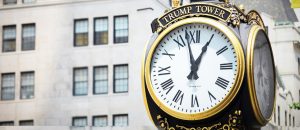 Antique clock at Trump Tower